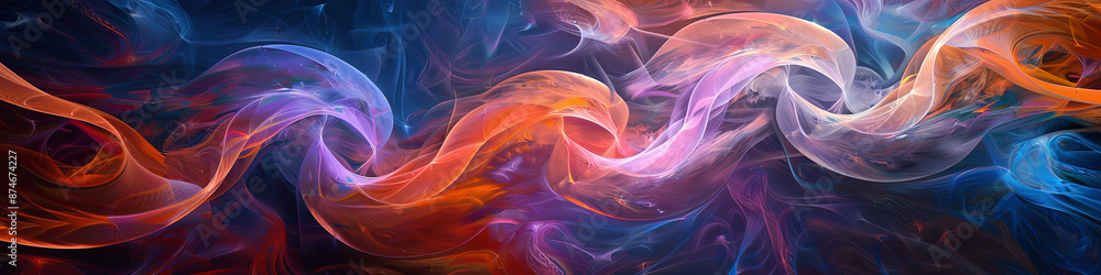 a digital art piece of an abstract, colorful design featuring swirling and intertwined forms, generative AI a digital art piece of an abstract, colorful design featuring swirling and intertwined forms, generative AI