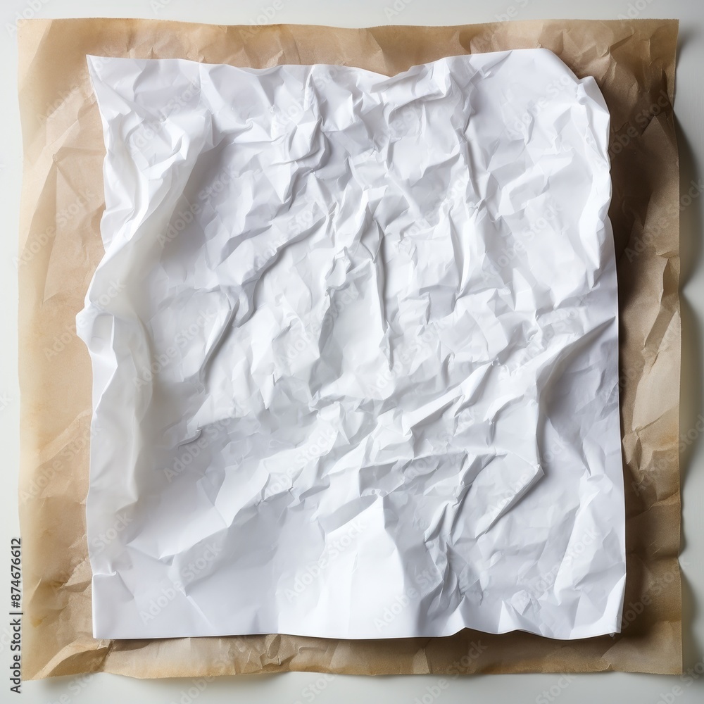Obraz premium Crumpled white paper textures.