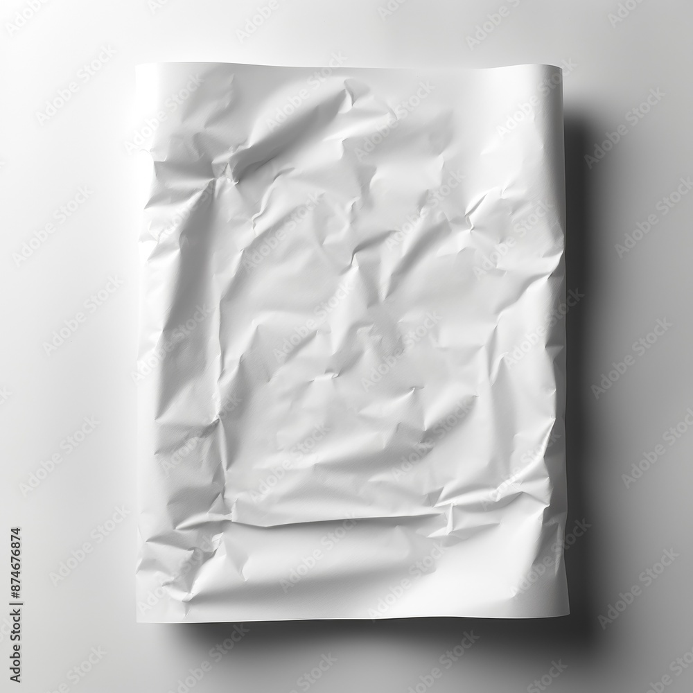 Obraz premium Crumpled white paper textures.