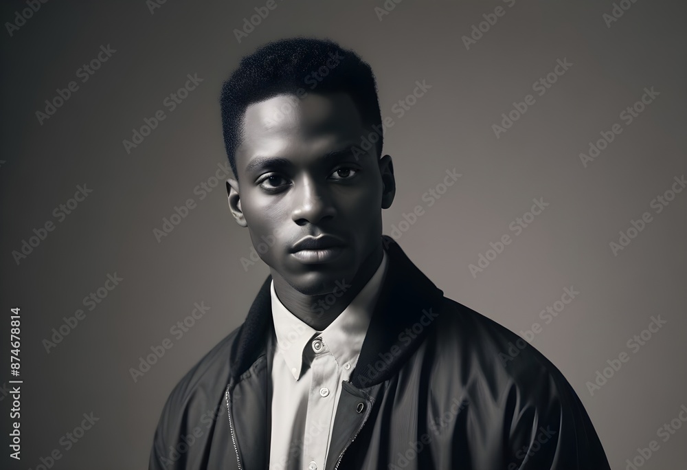 Black man in suit on clean background Black man in suit on clean background