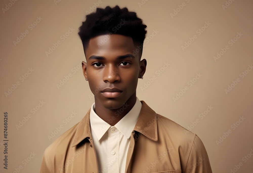 Black man in suit on clean background Black man in suit on clean background