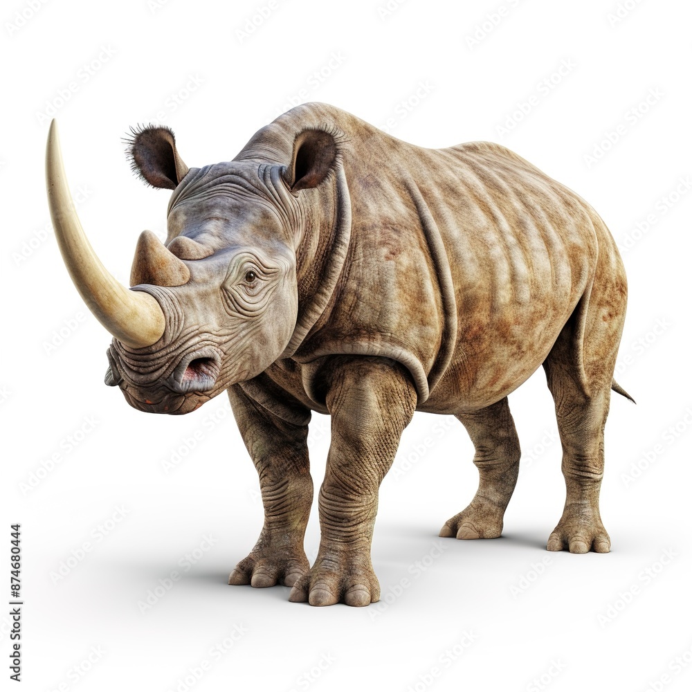 Fototapeta premium rhinoceros isolated on white