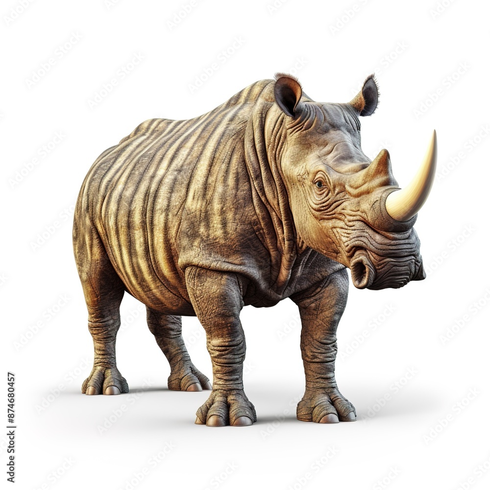 Fototapeta premium rhino isolated on white