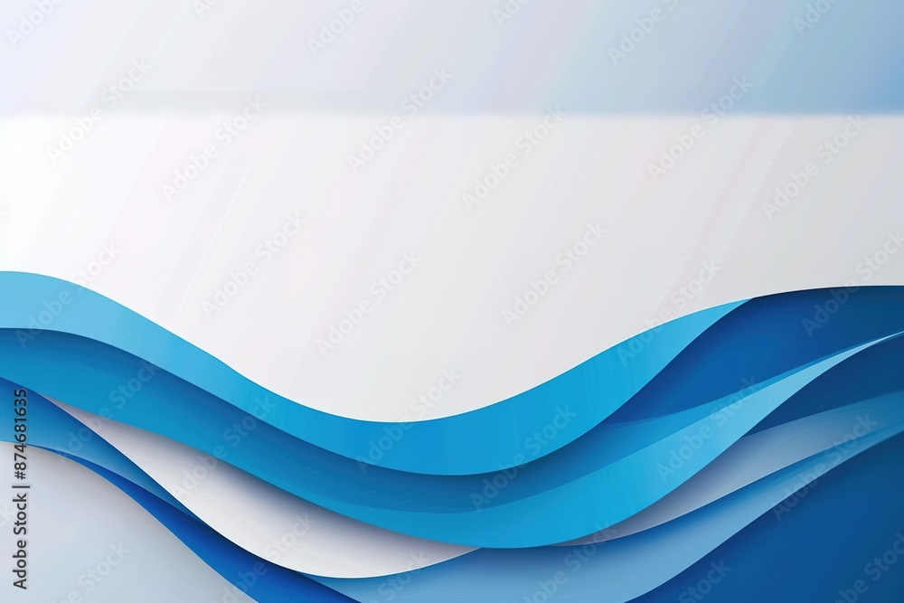 Obraz premium abstract curve white banner wallpaper template design modern illustration wave background blue backdrop style light concept colorful graphic pattern