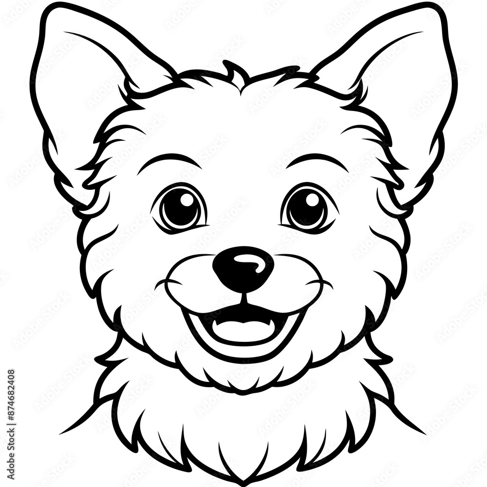 A cartoon of a dog vector art illustration A cartoon of a dog vector art illustration