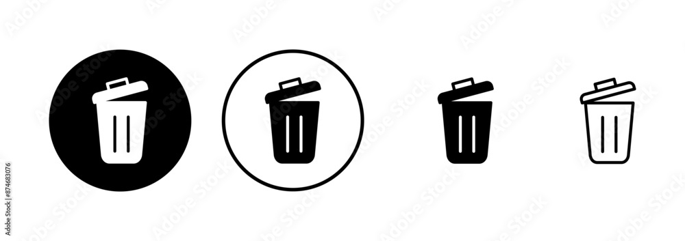Trash icon vector isolated on white background. trash can icon. Delete icon vector Trash icon vector isolated on white background. trash can icon. Delete icon vector