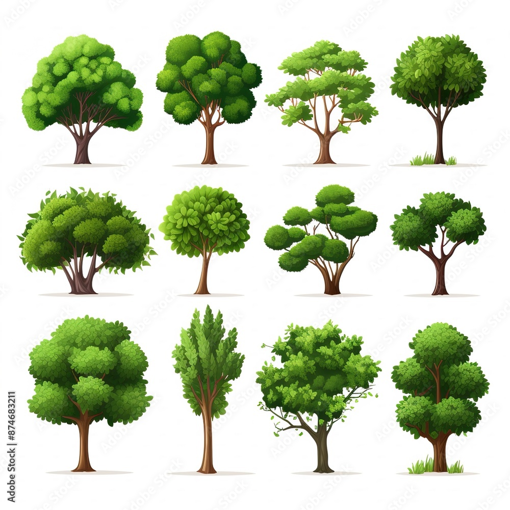 Fototapeta premium set of trees