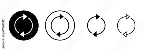 Refresh icon vector isolated on white background. Reload icon vector. Update icon. convert icon