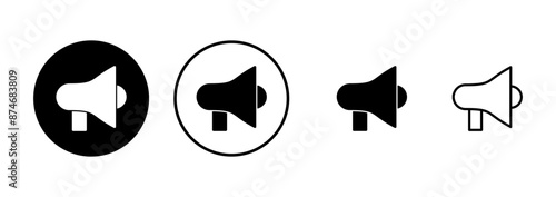 Megaphone icon vector isolated on white background. Loudspeaker icon vector. Volume icon