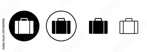Briefcase icon vector isolated on white background. Briefcase vector icon