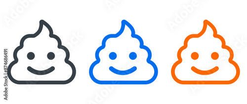 poo icon isolated on white background