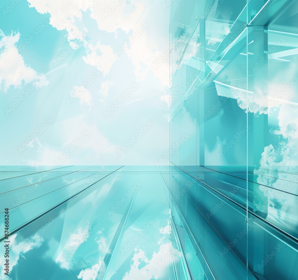 Sky Blue Hue Minimalistic Glass architecture in a Modern Atmosphere, future smart office, business concept, Graphic Resources, Wallpapers, Brochure, Websites, banner design, Advertising, background Sky Blue Hue Minimalistic Glass architecture in a Modern Atmosphere, future smart office, business concept, Graphic Resources, Wallpapers, Brochure, Websites, banner design, Advertising, background