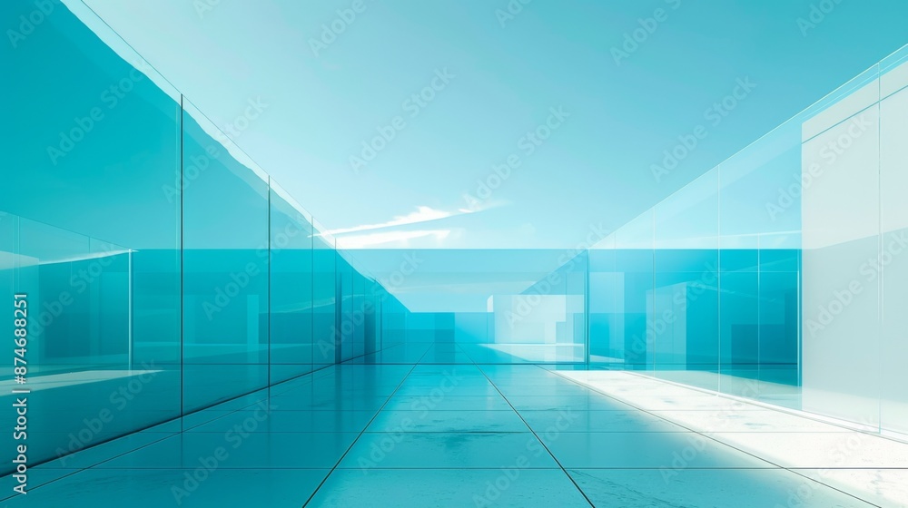Sky Blue Hue Minimalistic Glass architecture in a Modern Atmosphere, future smart office, business concept, Graphic Resources, Wallpapers, Brochure, Websites, banner design, Advertising, background Sky Blue Hue Minimalistic Glass architecture in a Modern Atmosphere, future smart office, business concept, Graphic Resources, Wallpapers, Brochure, Websites, banner design, Advertising, background