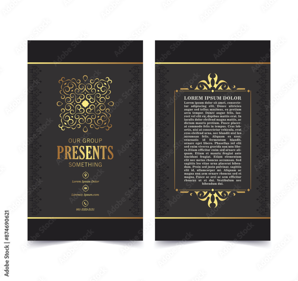 Naklejka premium Luxury ornamental logos and business cards template