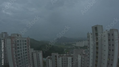 clouds over the city