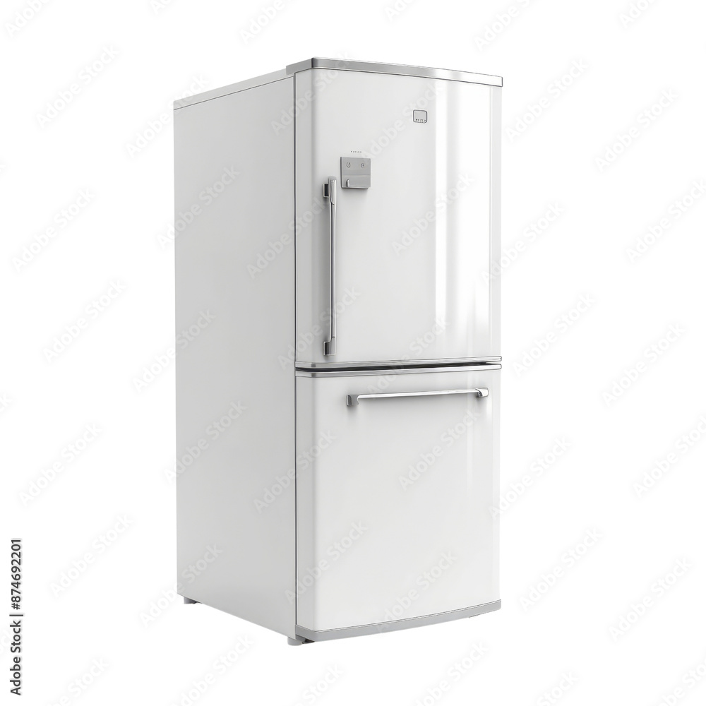Refrigerator isolate on transparent png.
Refrigerator isolate on transparent png.