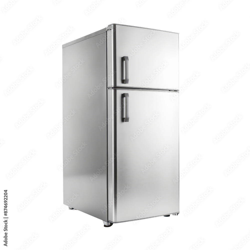 Refrigerator isolate on transparent png.
Refrigerator isolate on transparent png.