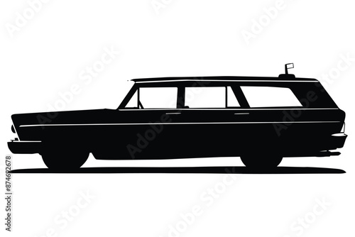 Station Wagon Car Silhouette Vector