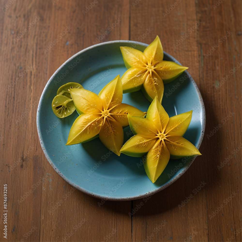 fresh natural_juicy yellow starfruit, bright and shiny fruit fresh natural_juicy yellow starfruit, bright and shiny fruit