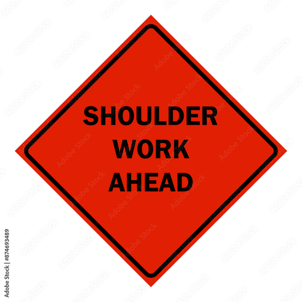 Construction Signs - shoulder work ahead sign Construction Signs - shoulder work ahead sign