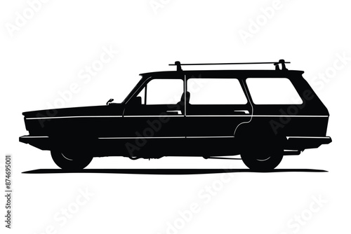 Station Wagon Car Silhouette Vector