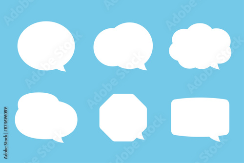 White painted simple speech bubble
