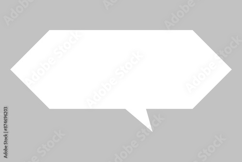 White painted simple speech bubble
