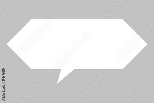 White painted simple speech bubble
