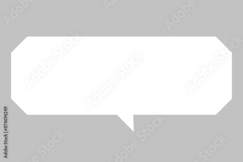 White painted simple speech bubble
