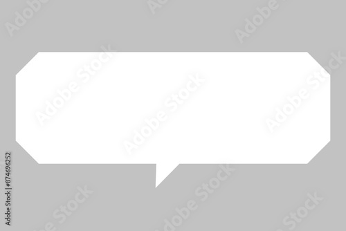 White painted simple speech bubble
