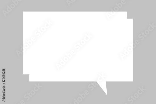 White painted simple speech bubble

