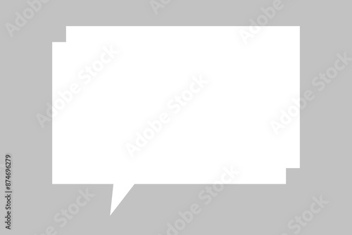 White painted simple speech bubble
