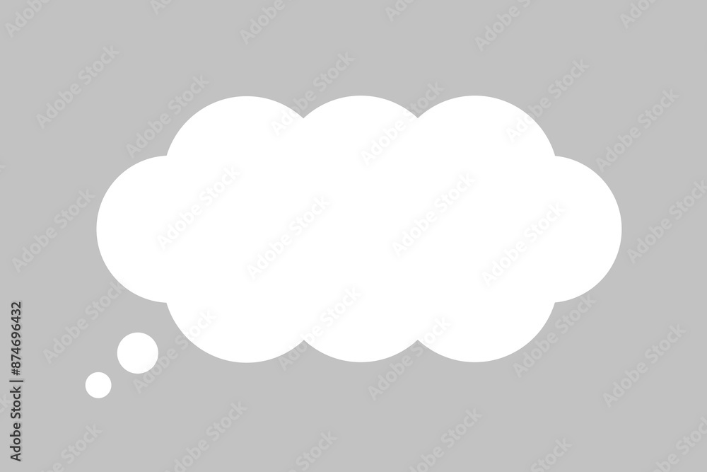 White painted simple speech bubble
White painted simple speech bubble
