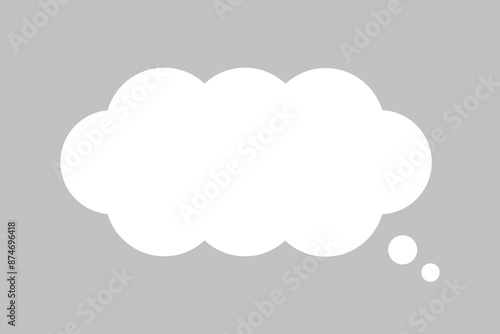 White painted simple speech bubble
