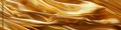 Golden lines create a flowing pattern on silk, giving an impression of luxury and elegance.