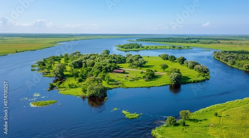 landscape with lake