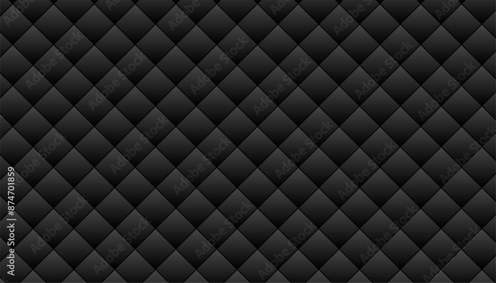 Fototapeta premium premium dark quilted sofa pattern background in geometric style