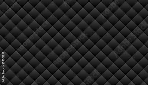 premium dark quilted sofa pattern background in geometric style