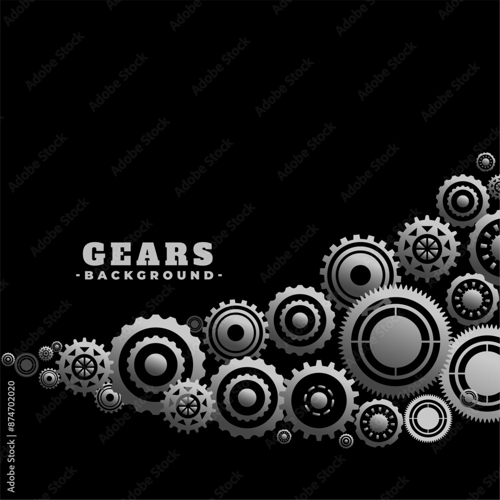 metallic gear wheel in motion dark background design metallic gear wheel in motion dark background design