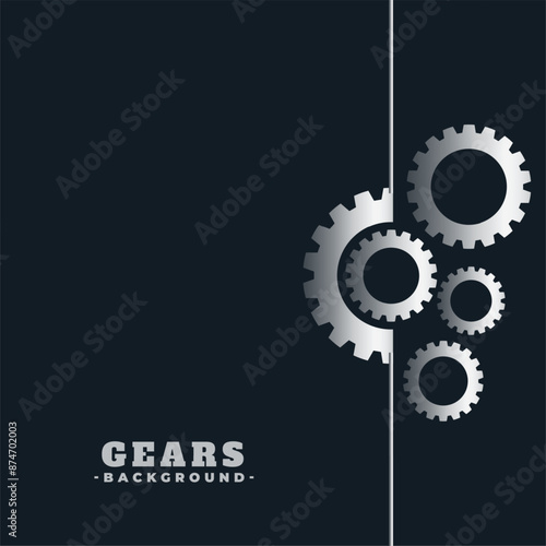 abstract cog gearwheel dark background design