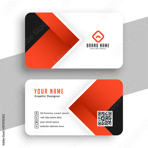 geometric style business identity card template for individual info