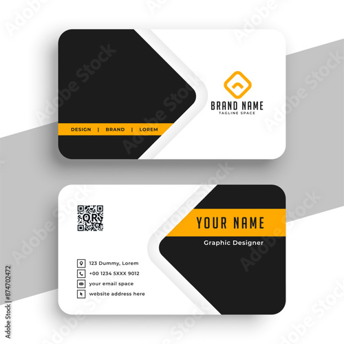 abstract corporate business card template for individual contact