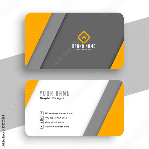 modern and clean professional identity card layout for office biz