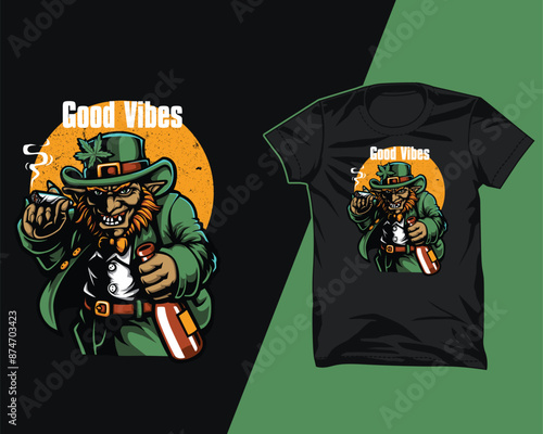 st patrick good vibes t shirt design