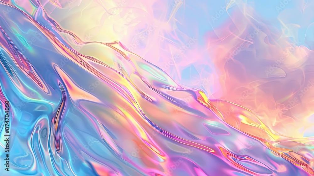 Mesmerizing Neon Dreamscape with Holographic Pastel Clouds and Vaporwave Inspired Vapor Formations Mesmerizing Neon Dreamscape with Holographic Pastel Clouds and Vaporwave Inspired Vapor Formations