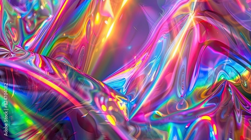 Wallpaper Mural Mesmerizing Holographic Neon Realm of Shimmering Prismatic Vapor Formations long title Mesmerizing holographic neon realm of shimmering iridescent Torontodigital.ca