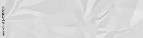 White crumpled Paper texture background. Clean empty white wrinkled paper background. Vector illustration.