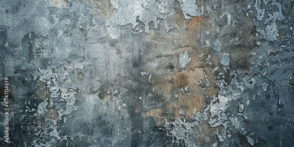 Fototapeta premium Abstract Distressed Concrete Wall Texture Background, Highlighting Natural Elements, Artistic Aesthetics, and a Sense of Solitude for Decorative High-Resolution Wallpaper