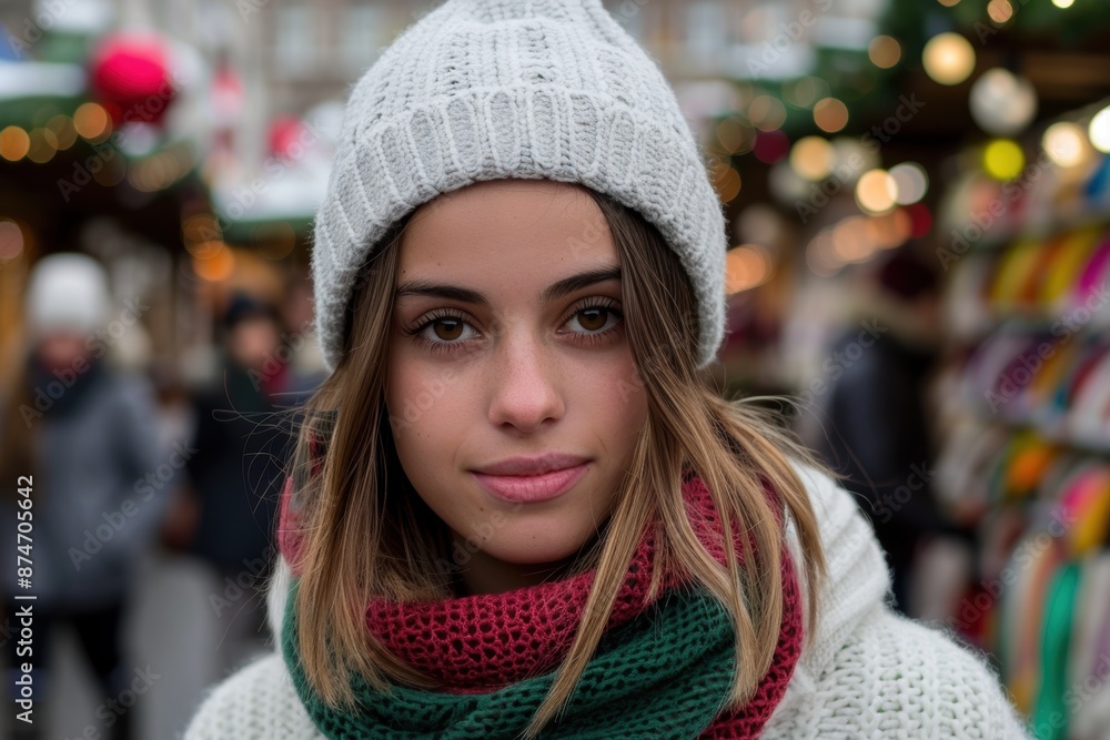 young woman in winter clothing young woman in winter clothing