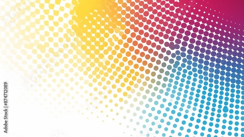 Wallpaper Mural カラフルなハーフトーンテクスチャー、ドット柄15 Torontodigital.ca